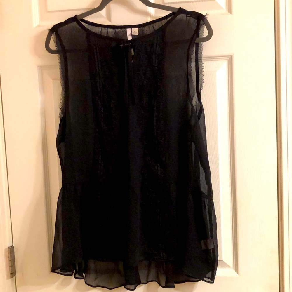Sheer Lauren Conrad Dressy Tank Top Blouse